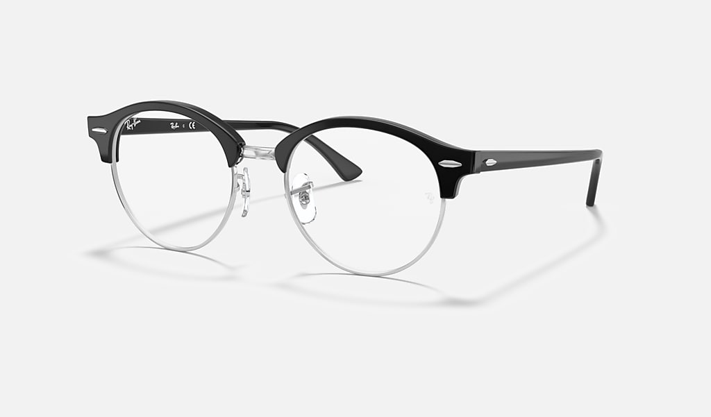 Ray Ban Prescription Glasses Clubround Optics Rb4246v Black Acetate 0rx4246v0049 Ray Ban Usa