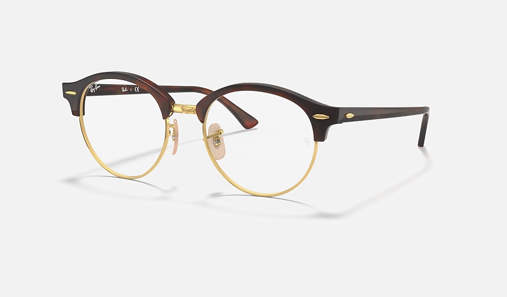 Clubround Optics Eyeglasses with Red Havana Frame | Ray-Ban®