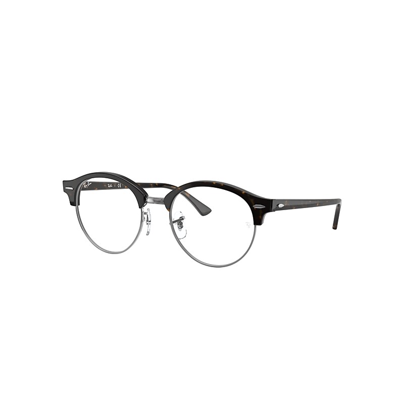 Ray-Ban Clubround Optics Eyeglasses Tortoise Frame Clear Lenses 49-19