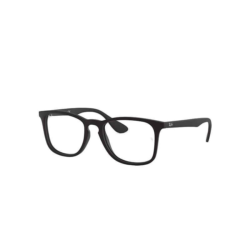 Ray-Ban Rb7074 Eyeglasses Black Frame Clear Lenses Polarized 50-18