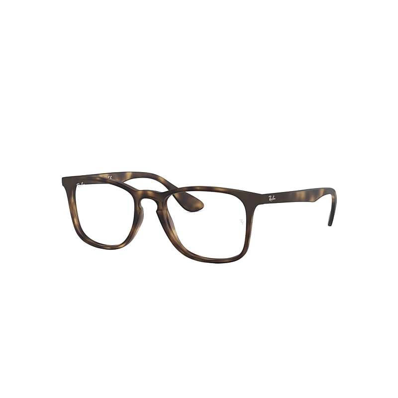 Ray-Ban Rb7074 Optics Eyeglasses Tortoise Frame Clear Lenses Polarized 50-18