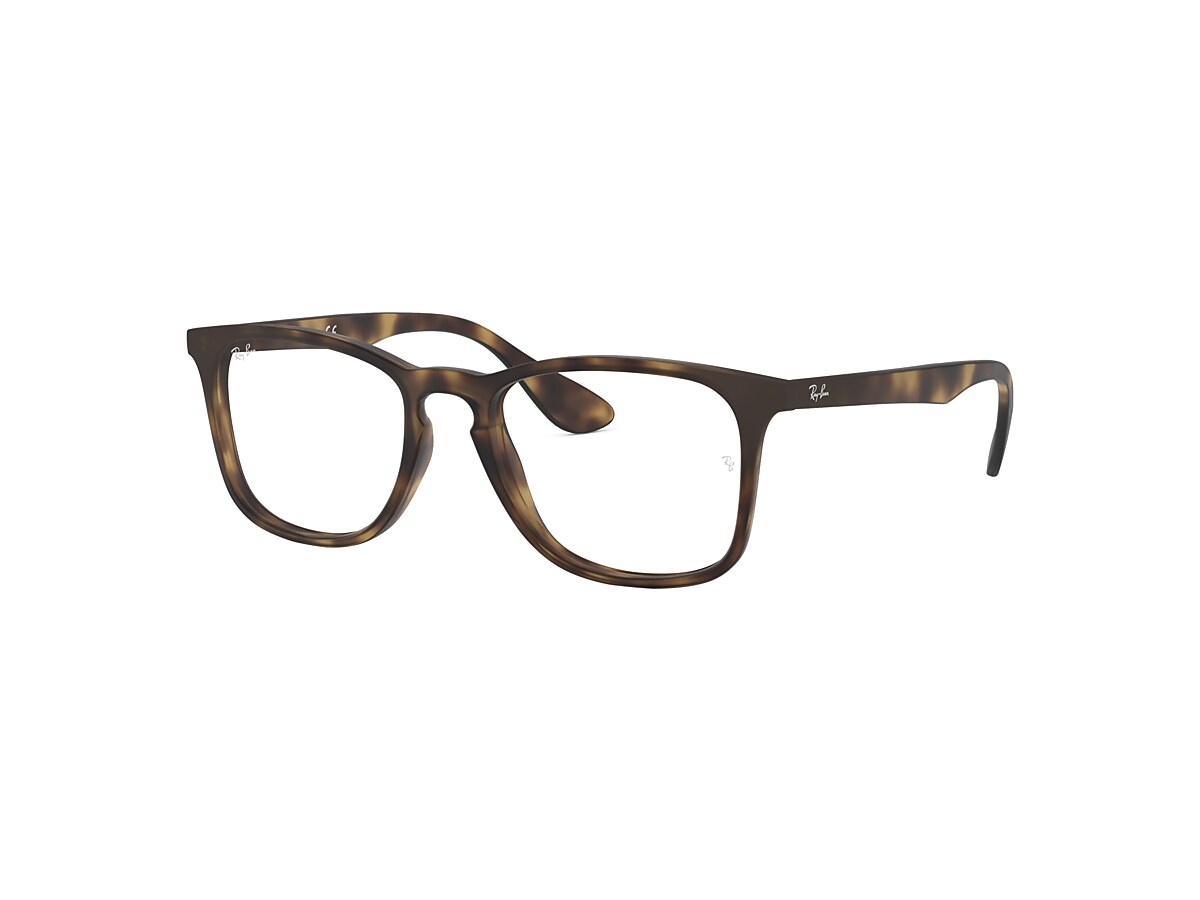  Ray-Ban RX7074 Square Prescription Eyeglass Frames, Rubber  Black/Demo Lens, 50 mm : Clothing, Shoes & Jewelry