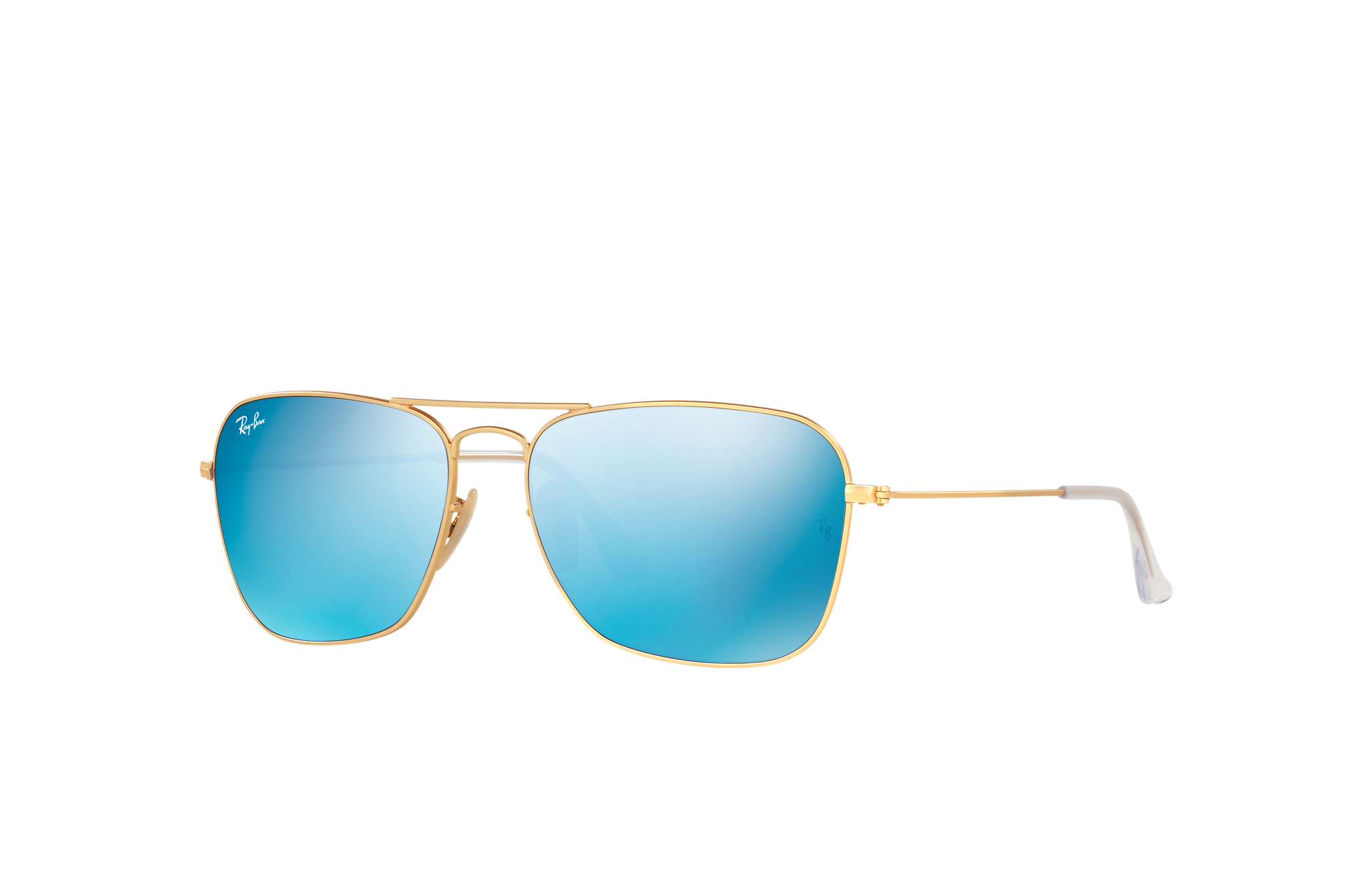 ray ban blue lens gold frame