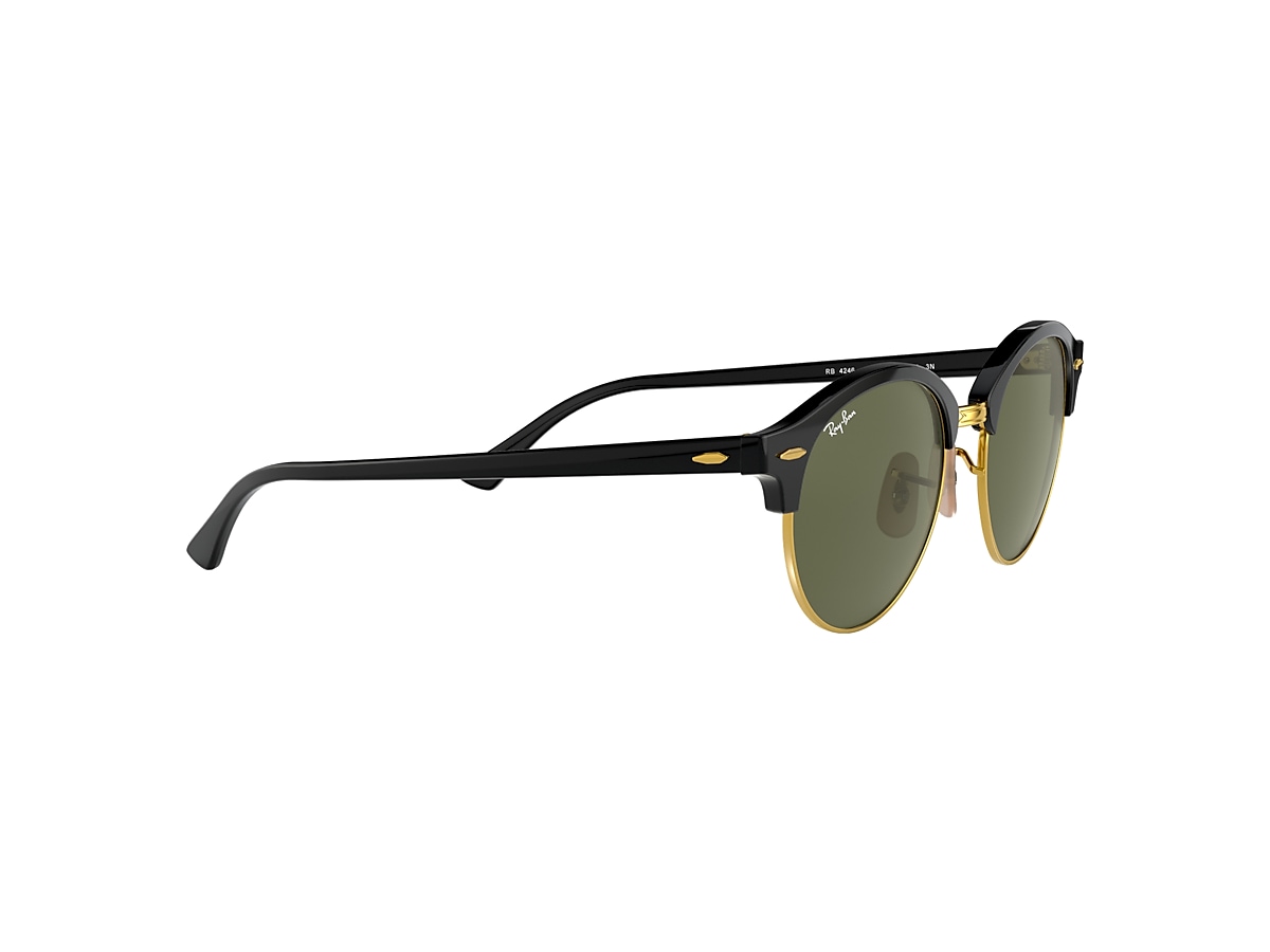 Clubround Classic Sunglasses in Black and Green | Ray-Ban®