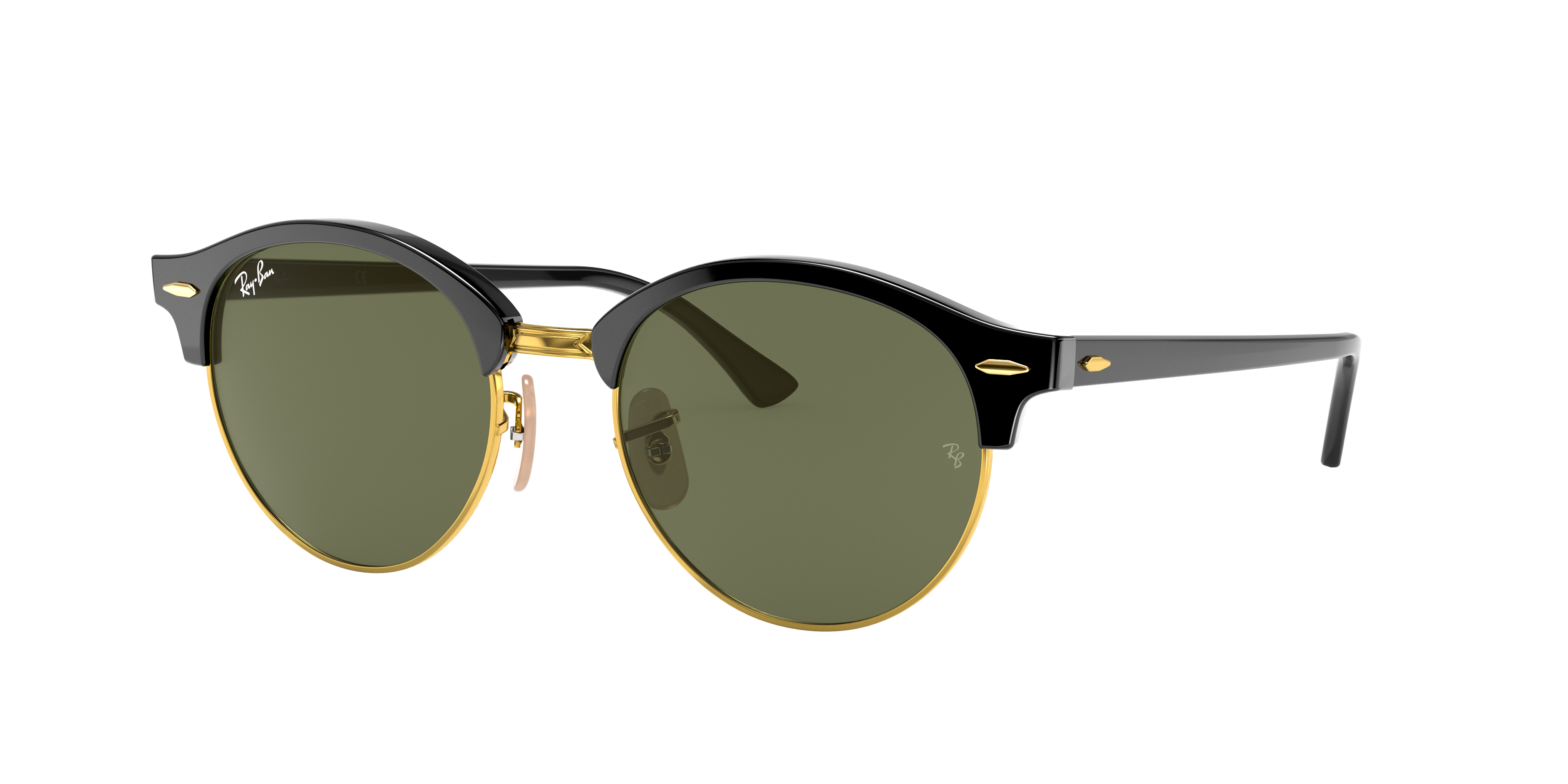 Ray Ban Clubround Classic Rb4246 Black Acetate Green Lenses 0rb Ray Ban Usa