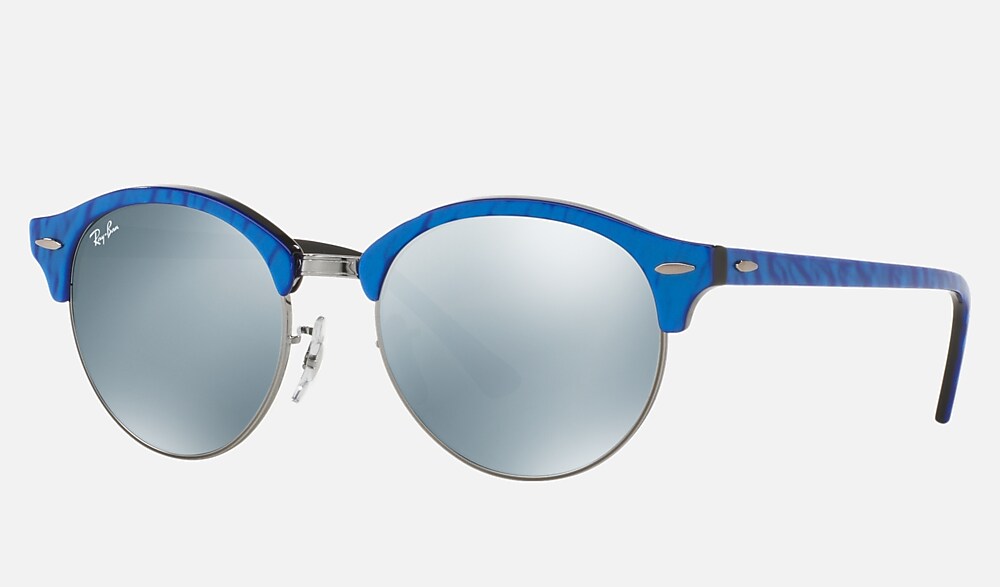 CLUBROUND FLASH LENSES Sunglasses in Blue and Silver Flash - RB4246 |  Ray-Ban®