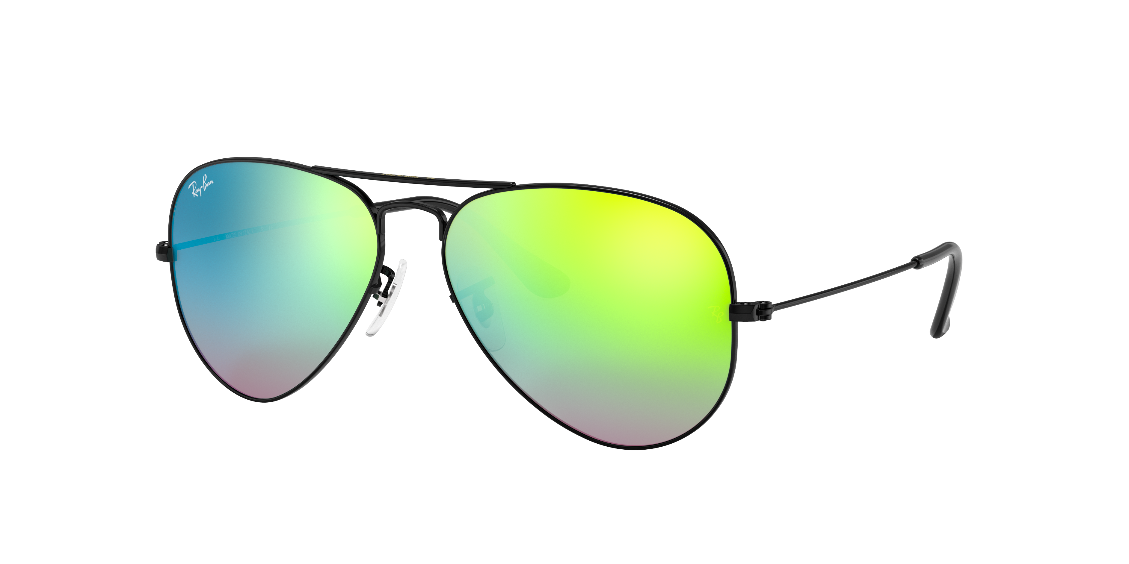 green aviator sunglasses ray ban