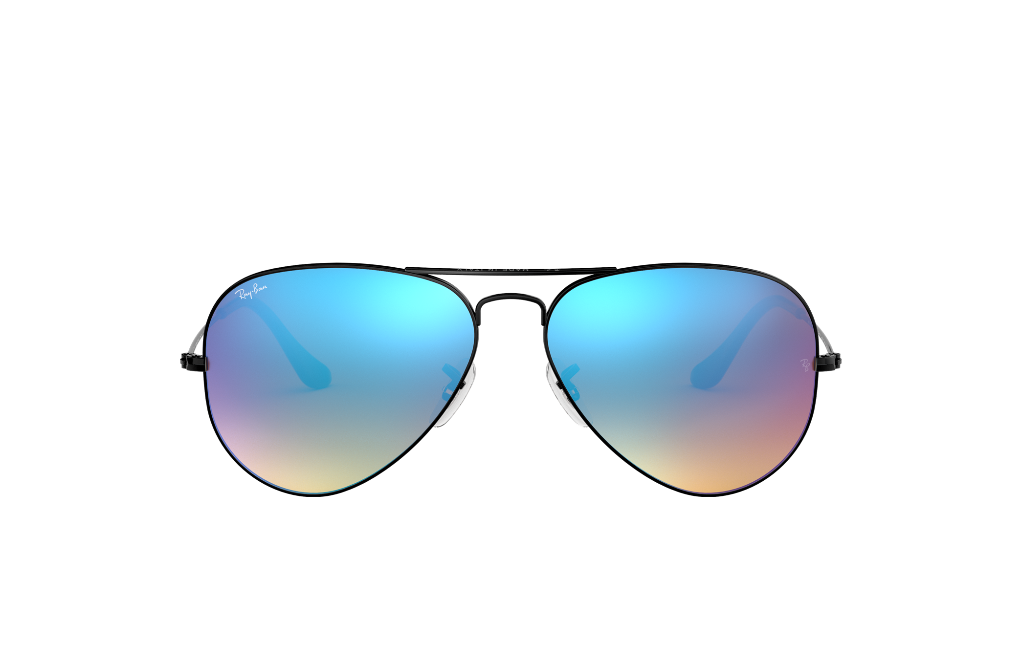 ray ban black lenses aviator