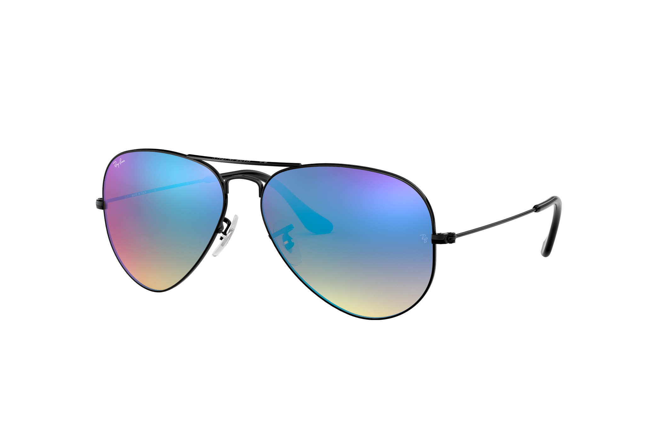 AVIATOR FLASH LENSES GRADIENT Sunglasses in Black and Blue - RB3025 |  Ray-Ban® US