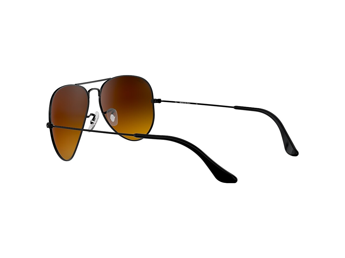 Flying Pretty Aviator Sunglasses - Polarized Gradient Lens & Black Brow Bar  Frame