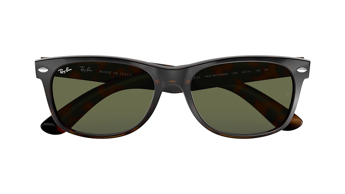 RB2132-FレイバンRayBan NEW WAYFARER 902 NEW WAYFARER CLASSIC Sunglasses in Tortoise and G-15 Green