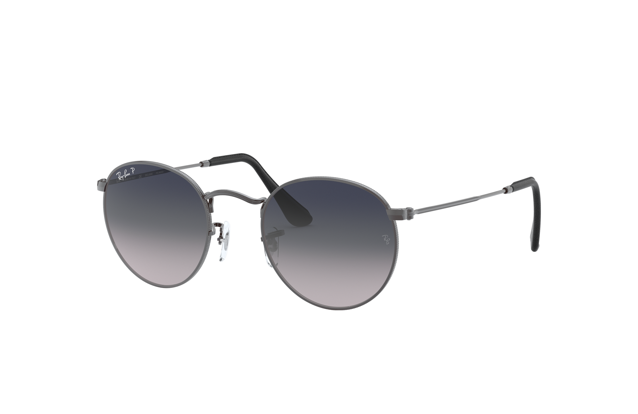 ray ban round metal grey