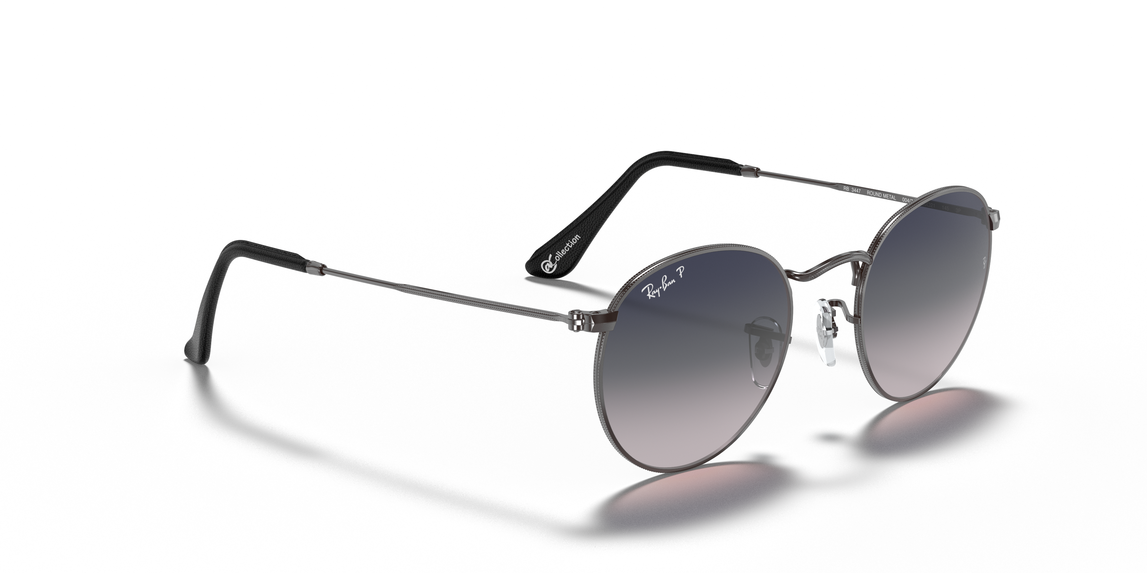 ray ban round metal matte gunmetal