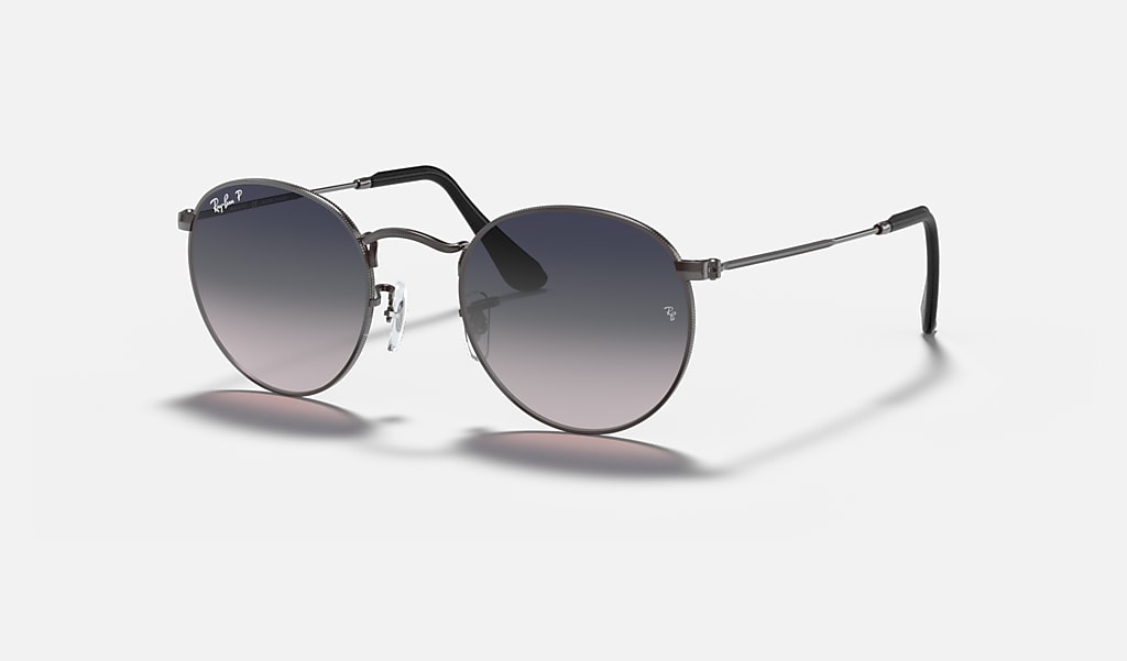 Zelfgenoegzaamheid Echt wapenkamer Round Metal @collection Sunglasses in Gunmetal and Blue/Grey | Ray-Ban®