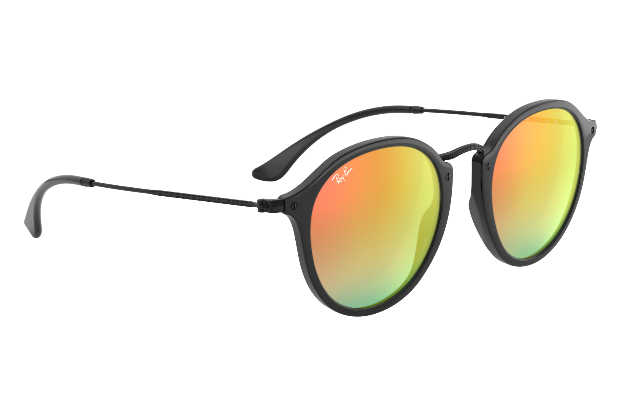 ray ban round fleck flash lenses gradient