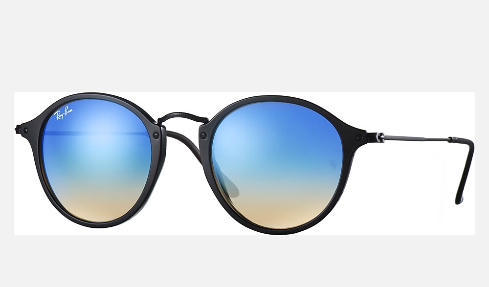 ROUND FLECK FLASH LENSES GRADIENT Sunglasses in Black and Blue
