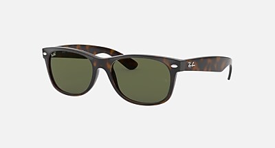 NEW WAYFARER CLASSIC Sunglasses in Black and G-15 Green - RB2132F
