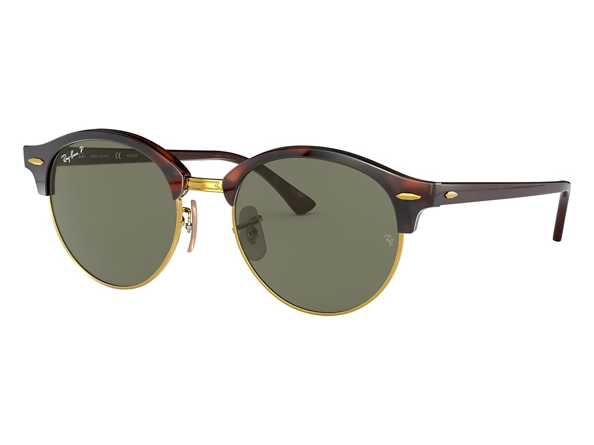 CLUBROUND CLASSIC Sunglasses in Red Havana and Green 