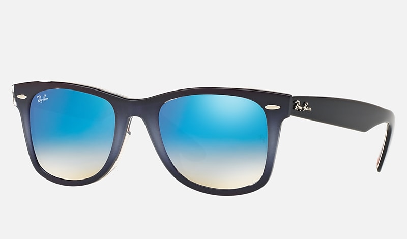 Grey Sunglasses in Blue and ORIGINAL WAYFARER FLORAL - RB2140F