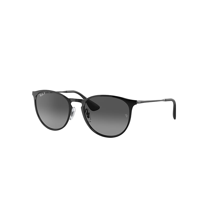 Ray-Ban Erika Metal Sunglasses Black Frame Grey Lenses Polarized 54-19