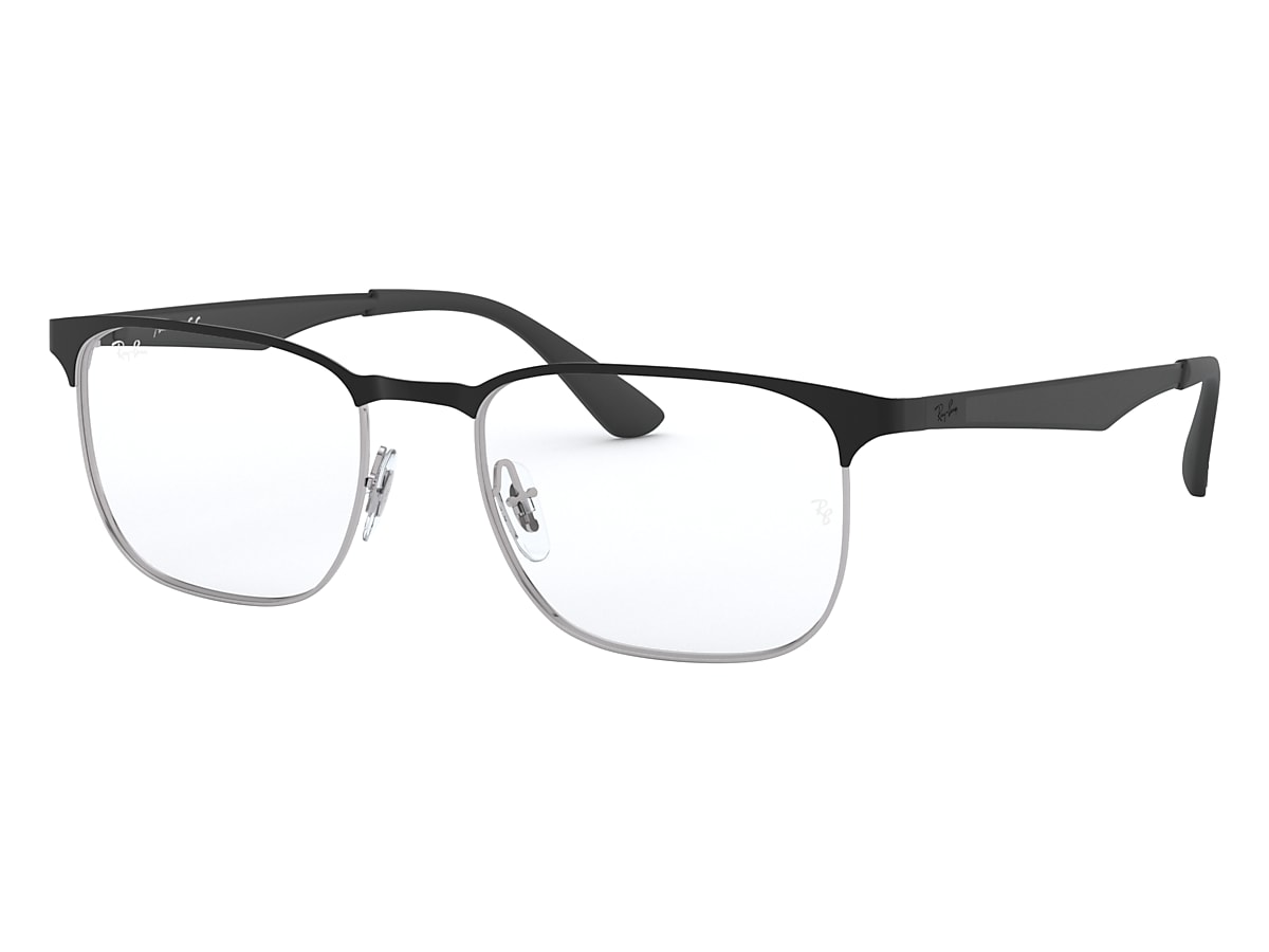 RB6363 OPTICS Eyeglasses with Black On Silver Frame - Ray-Ban