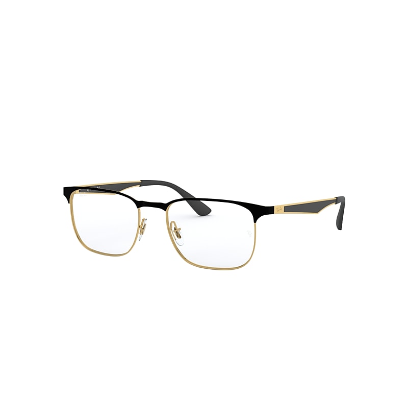 Ray-Ban Rb6363 Optics Eyeglasses Gold Frame Clear Lenses Polarized 52-18