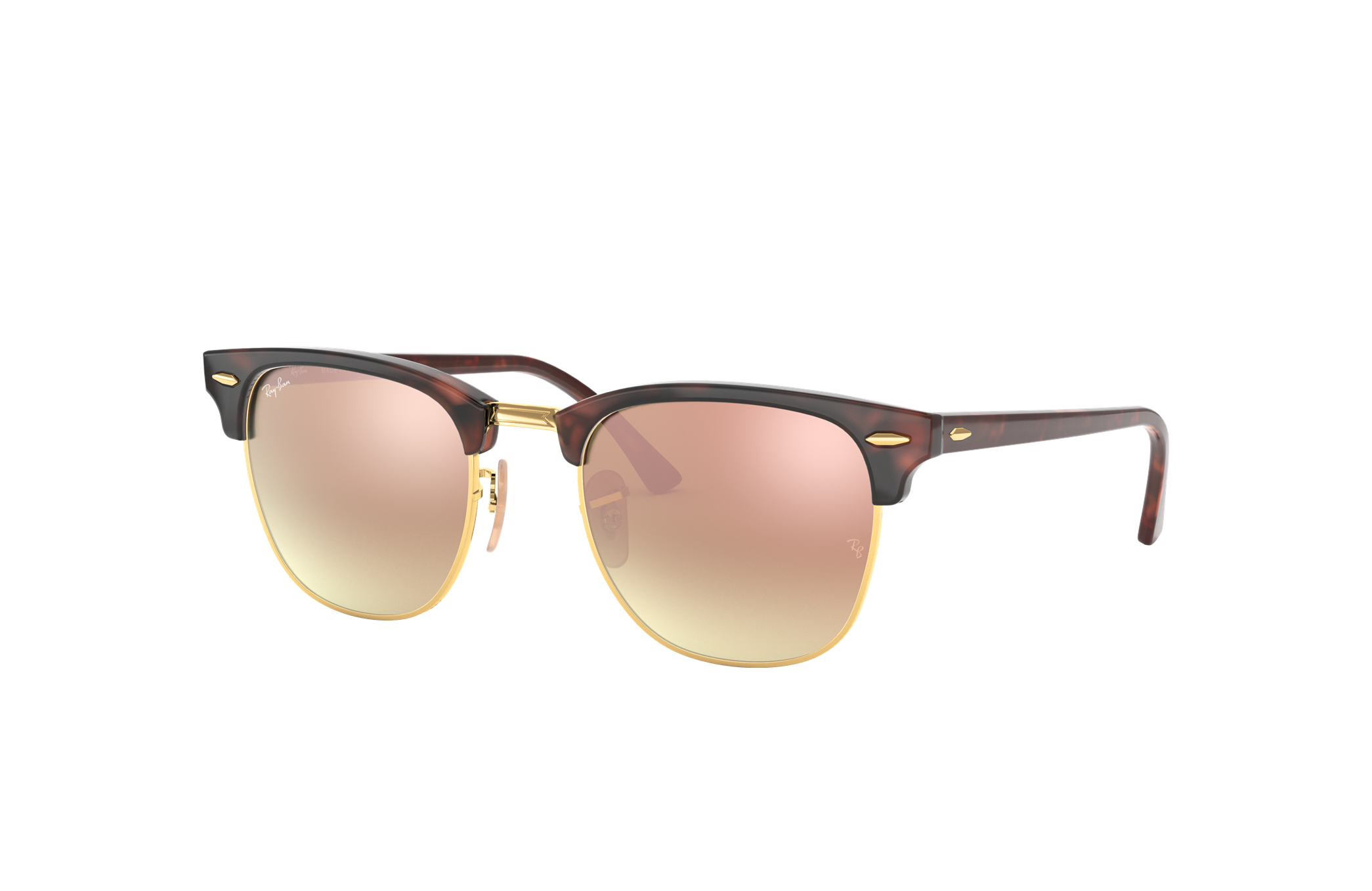 ray ban clubmaster silver flash