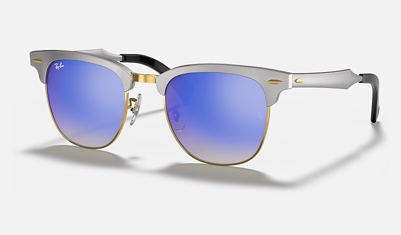 CLUBMASTER ALUMINUM FLASH LENSES GRADIENT Sunglasses in Silver and