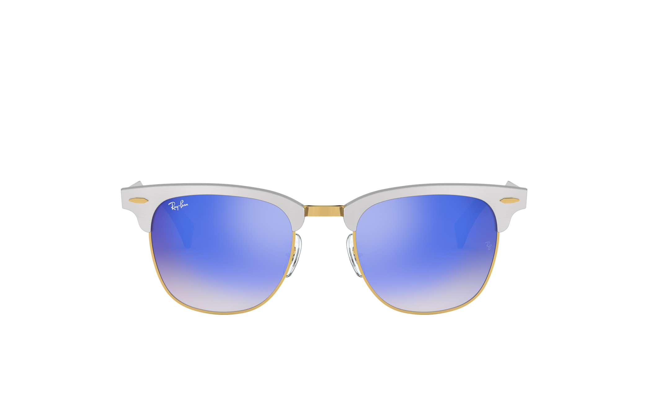 ray ban clubmaster aluminum flash lenses gradient