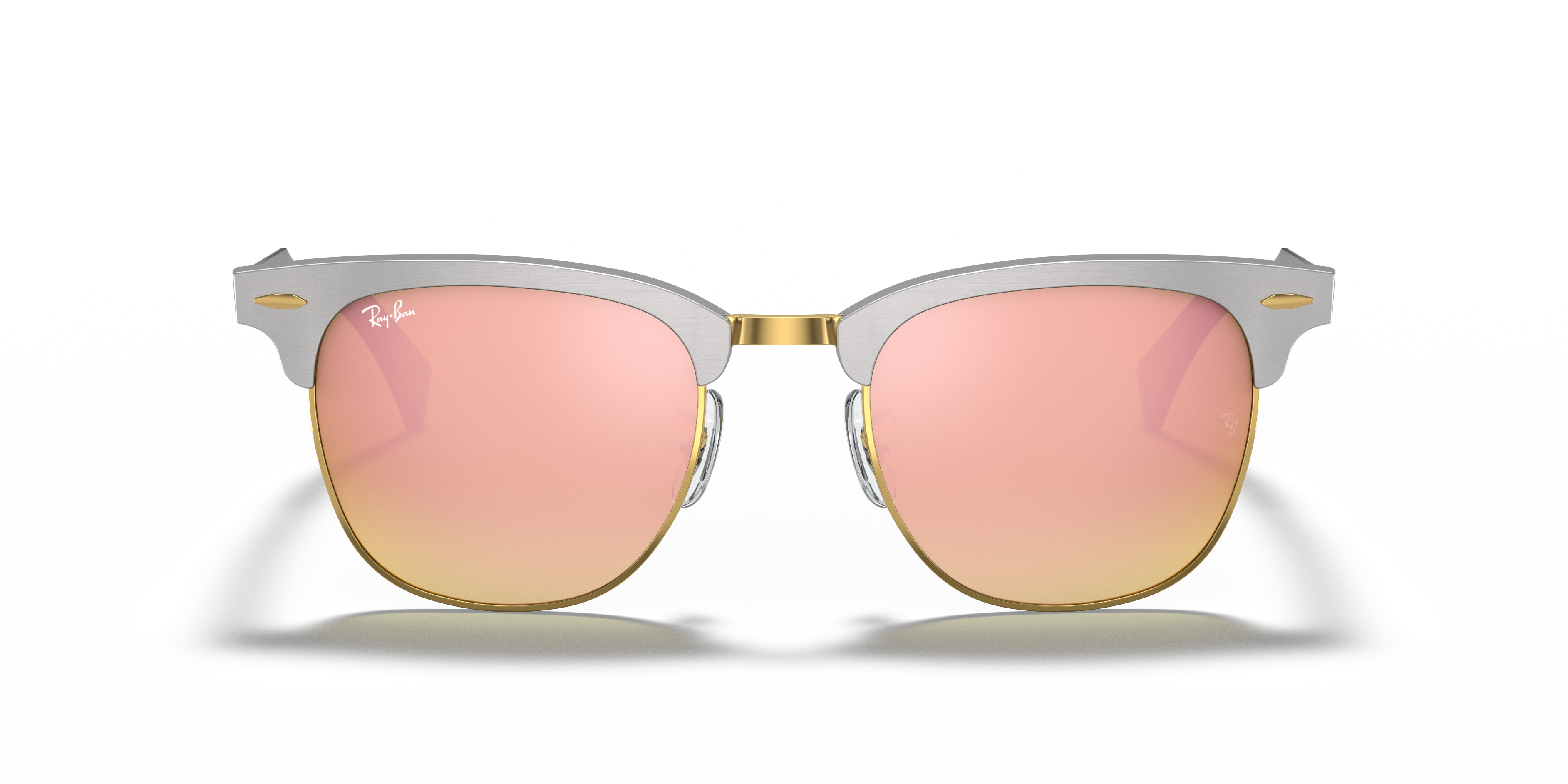 ray ban clubmaster aluminum flash lenses gradient