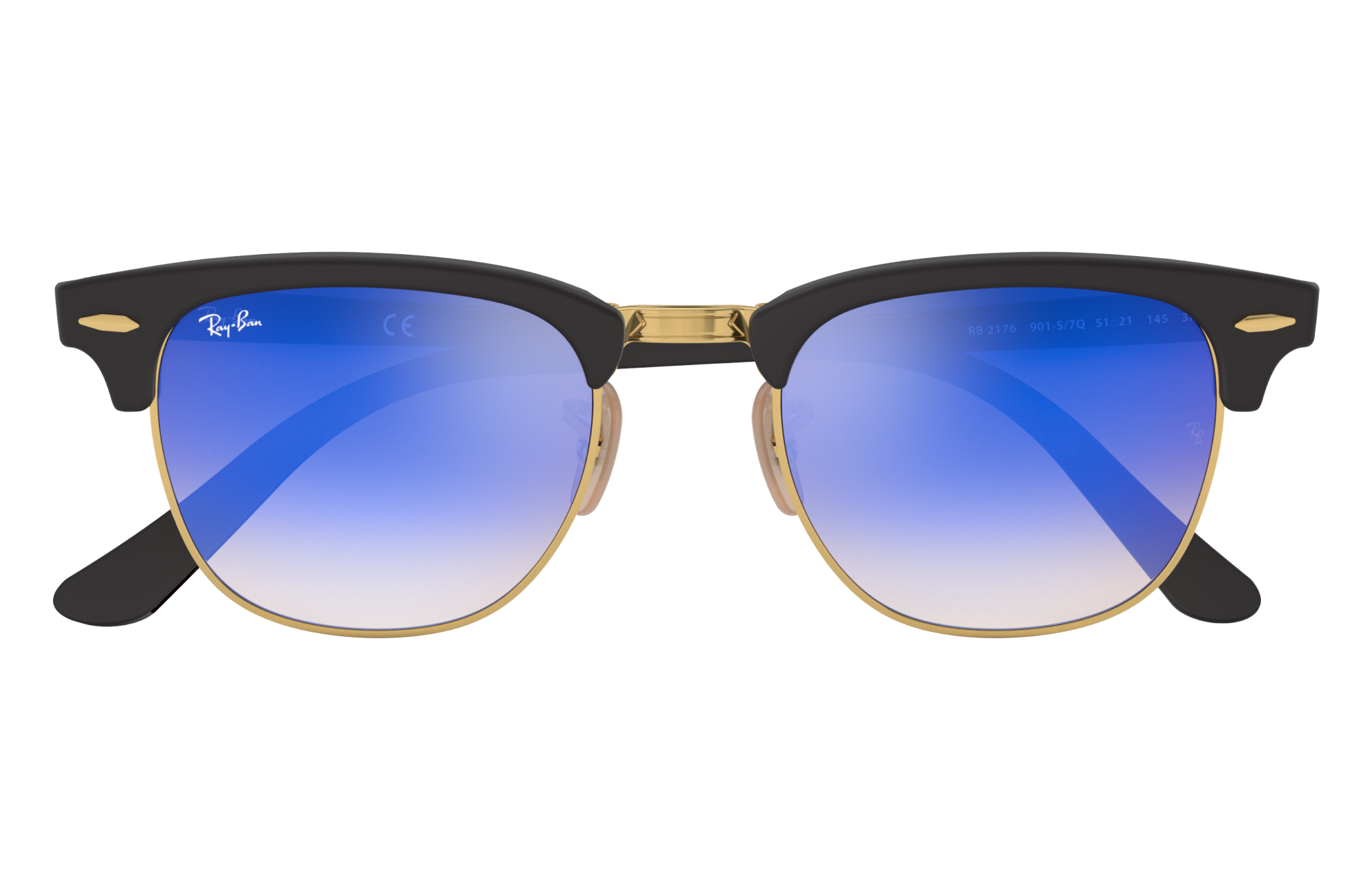 ray ban clubmaster folding blue