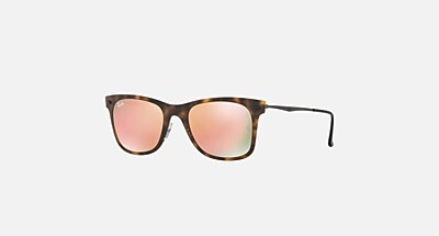 WAYFARER LIGHT RAY Sunglasses in Transparent and Blue Mirror - RB4210 | Ray- Ban®