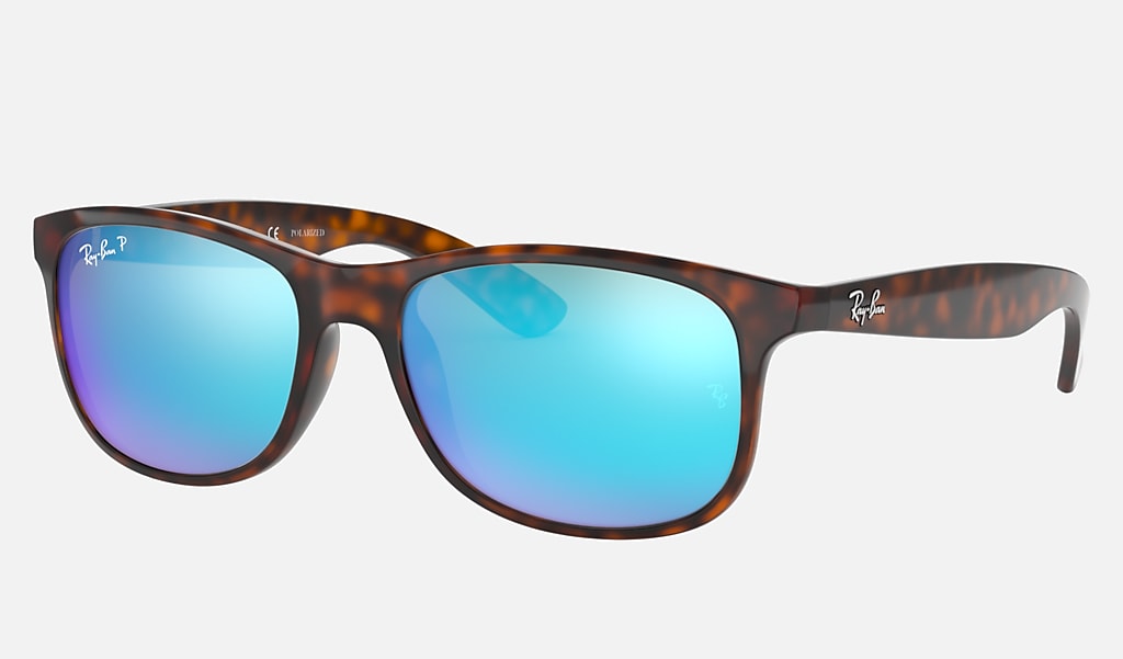Andy Sunglasses in Tortoise and Blue | Ray-Ban®