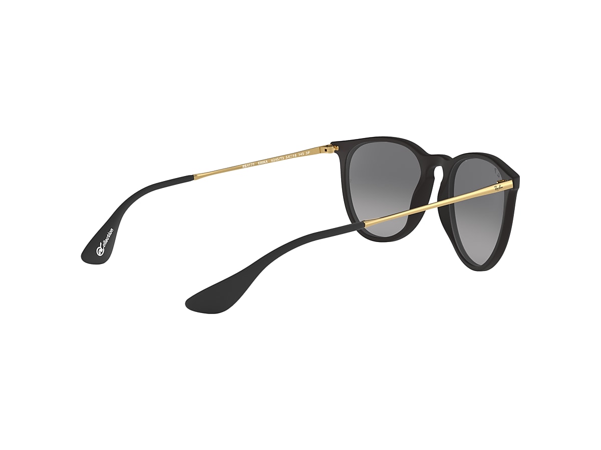 Ray-Ban Sunglasses Erika @collection Gold Frame Black Lenses