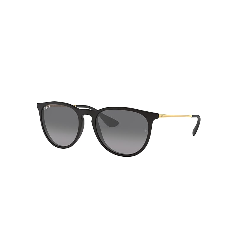 Ray-Ban Erika @collection Sunglasses Gold Frame Grey Lenses Polarized 54-18