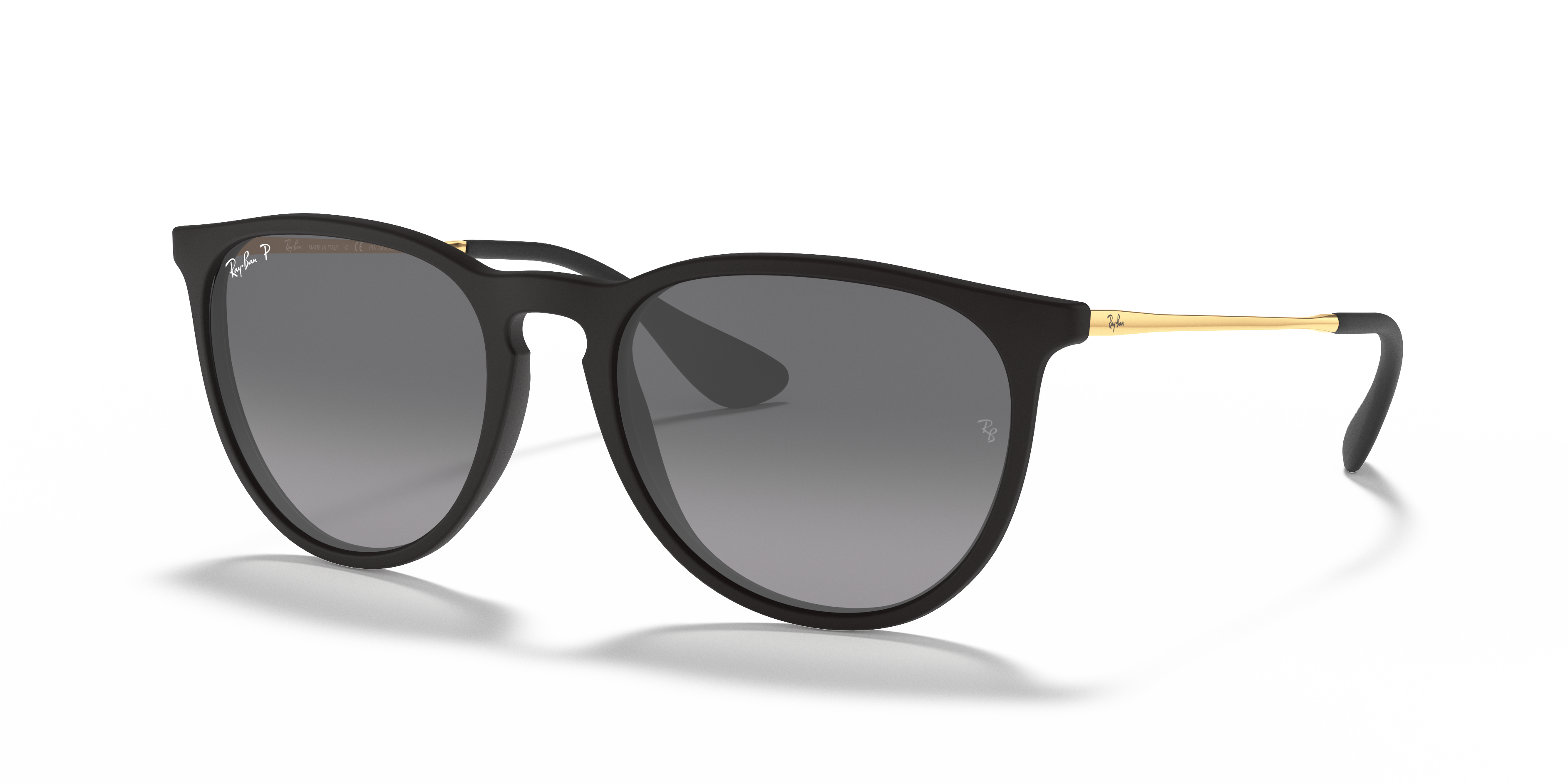 ray ban black frame brown lens