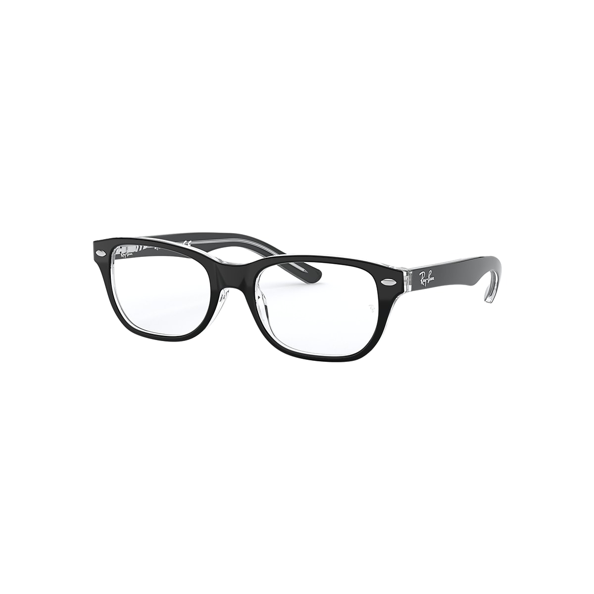 RB1555 OPTICS KIDS Eyeglasses with Black On Transparent