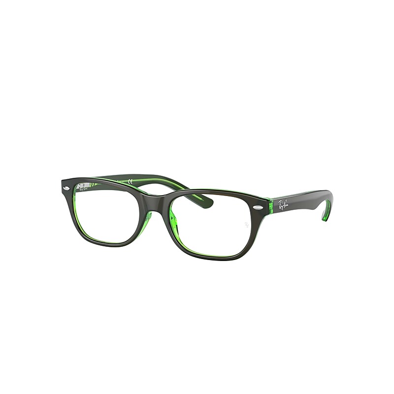 Ray-Ban Junior Rb1555 Optics Kids Eyeglasses Brown Frame Clear Lenses Polarized 48-16