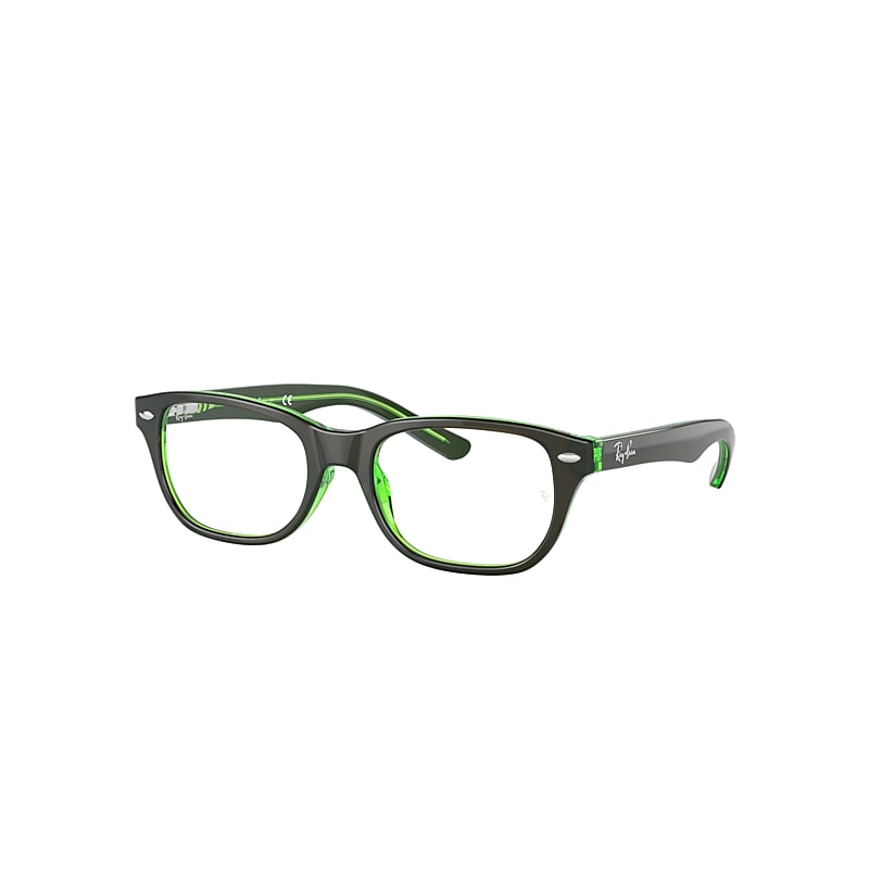 Ray-Ban Rb1555 Optics Kids Eyeglasses Brown Frame Clear Lenses Polarized 46-16