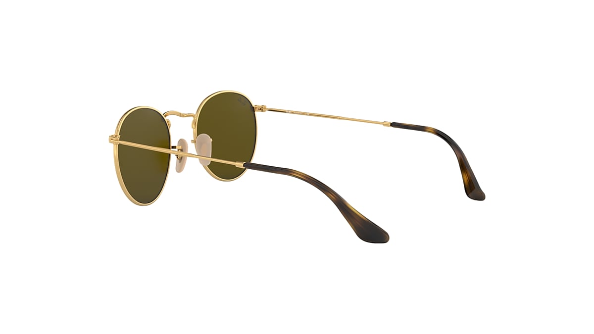 ROUND FLAT LENSES Sunglasses in Gold and Blue - RB3447N