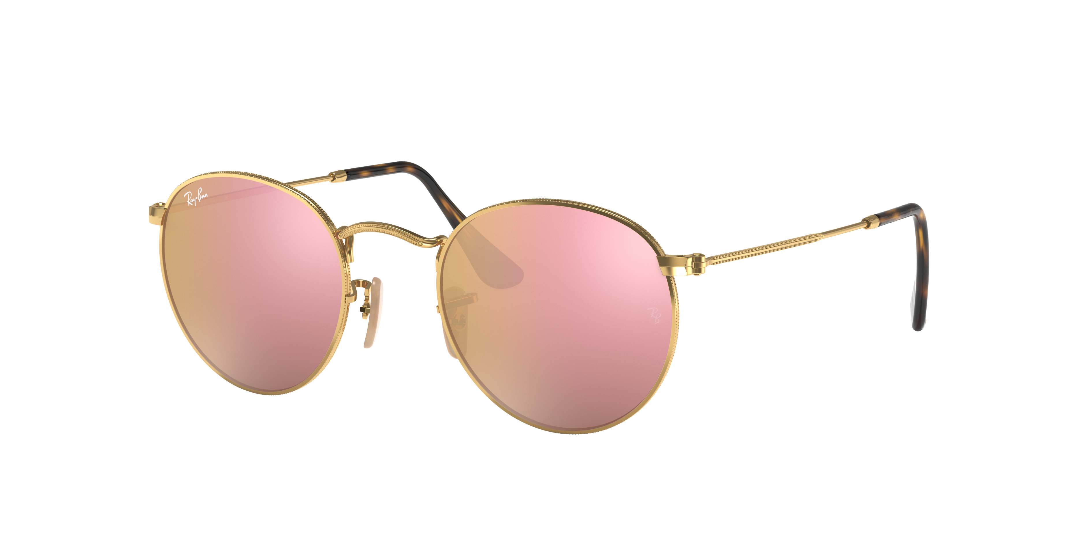 Ray-Ban Round Flat Lenses RB3447N Gold 
