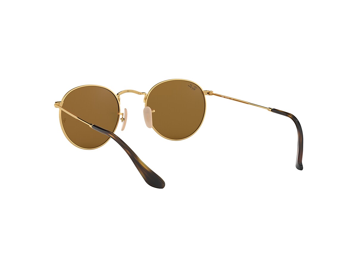 ROUND FLAT LENSES Sunglasses in Gold and Bronze - RB3447N | Ray 