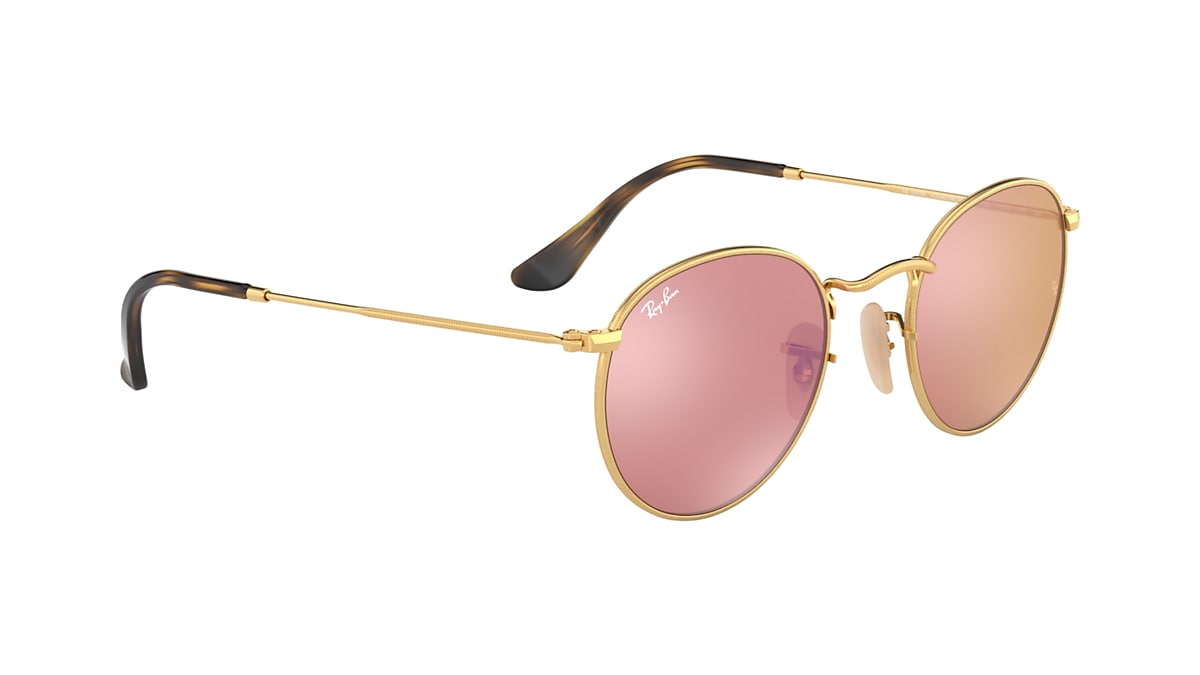 ROUND FLAT LENSES Sunglasses in Gold and Bronze - Ray-Ban