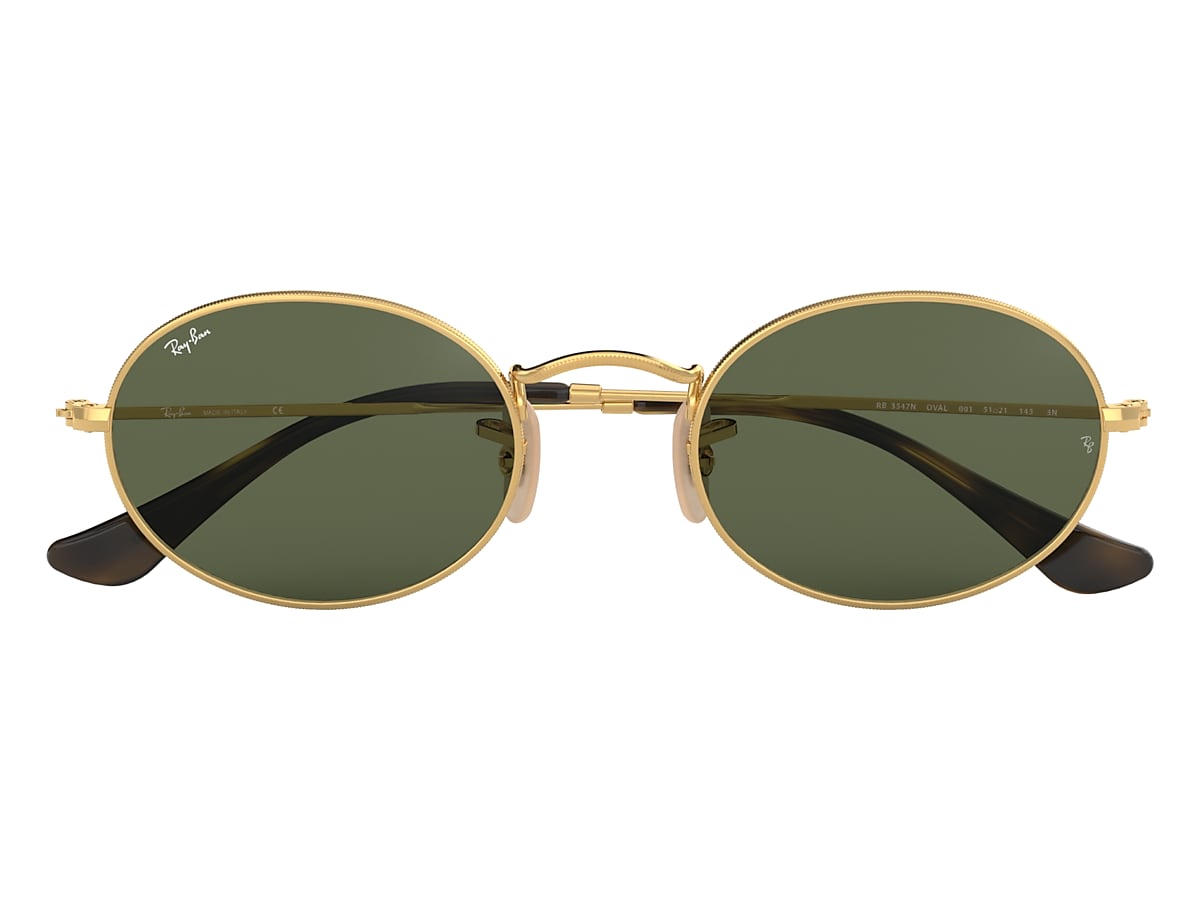 salado petróleo social OVAL FLAT LENSES Sunglasses in Gold and Green - RB3547N | Ray-Ban® US