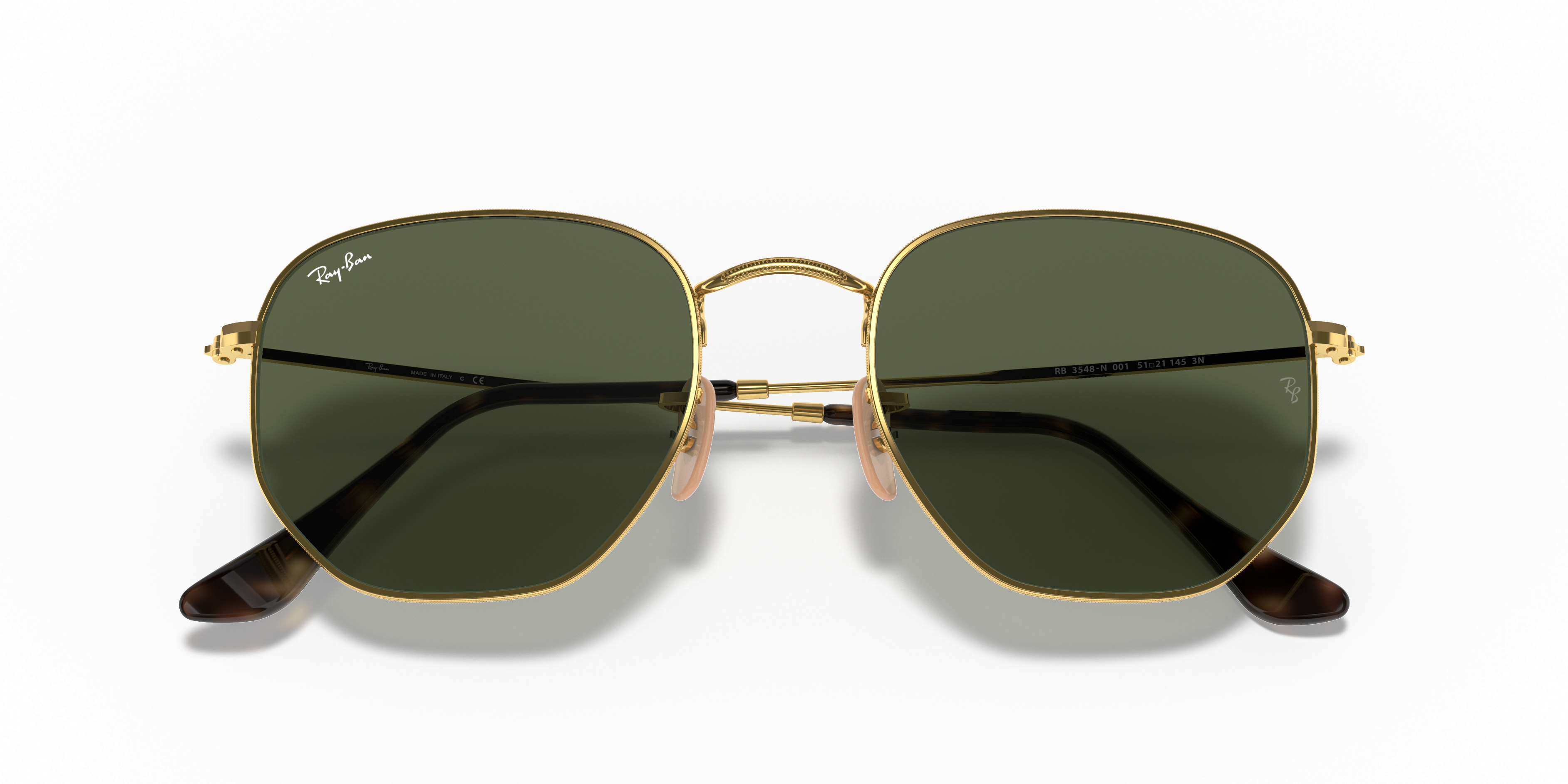 ray ban gold hexagon glasses