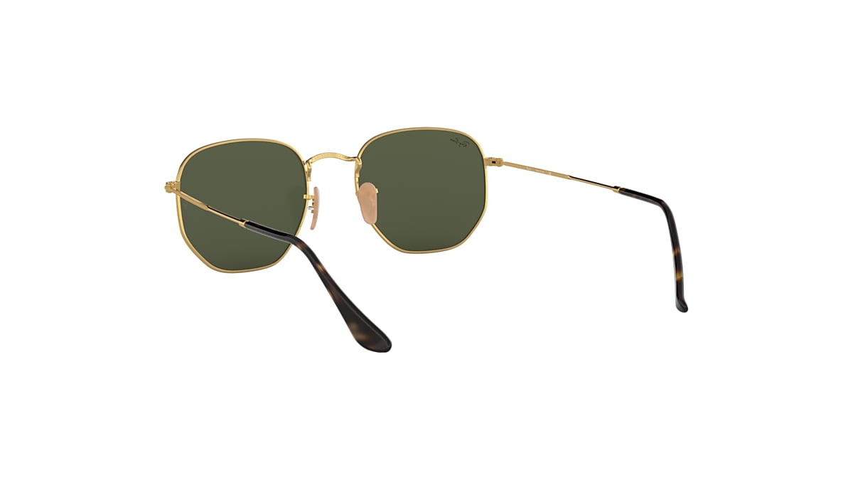 HEXAGONAL FLAT LENSES Sunglasses in Gold and Green - RB3548N | Ray 