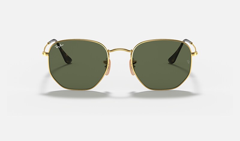 Ray Ban Hexagonal Flat Lenses Rb3548n Gold Metal Green Lenses 0rb3548n Ray Ban Uk