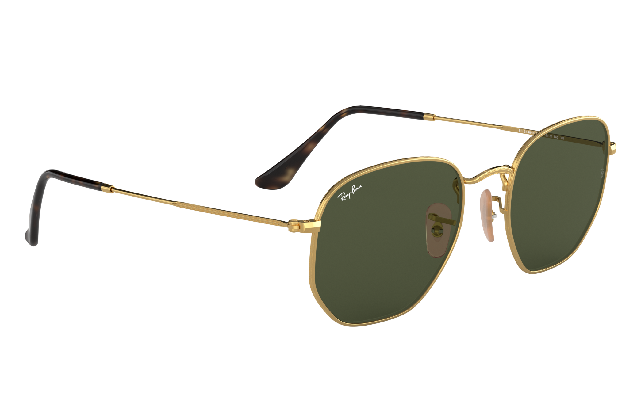 ray ban hexagonal green polarized