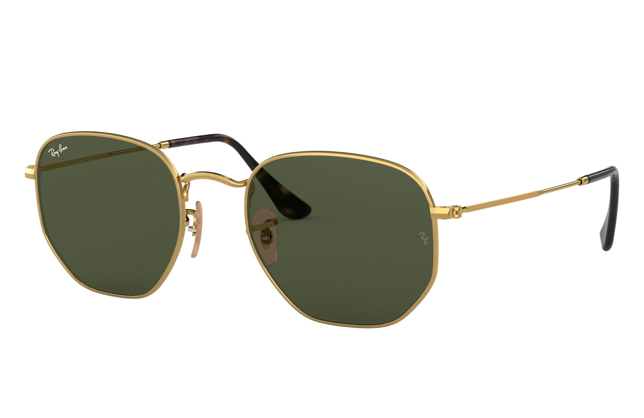 Vintage Flat Lens Hexagonal Sunglasses Rb 3548-N 001 Accessories Sunglasses & Eyewear Sunglasses Gold frame 