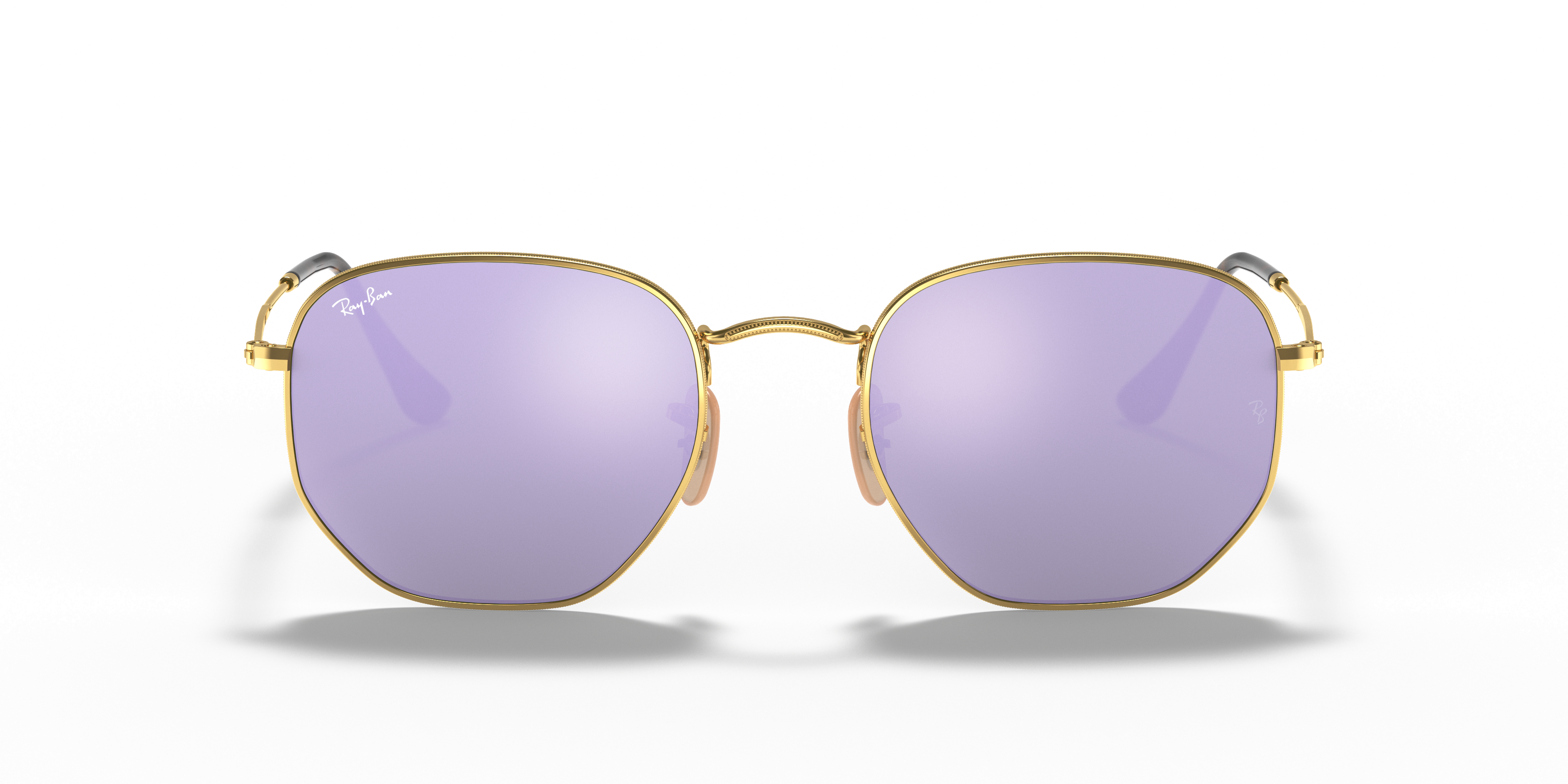 purple hexagonal ray bans